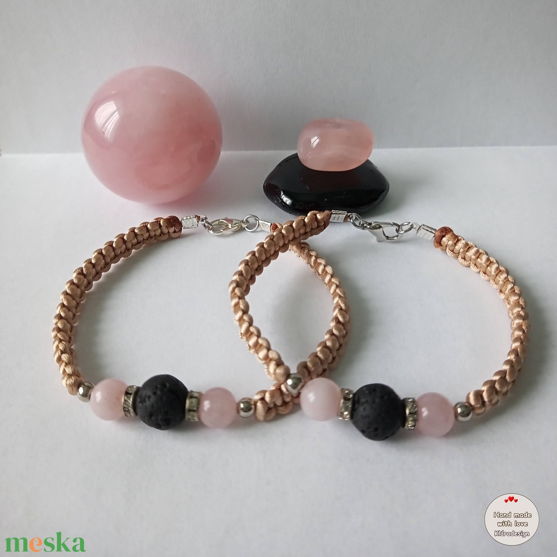 Karkötő ásvány golyókkal - ékszer - ékszerszett - Meska.hu