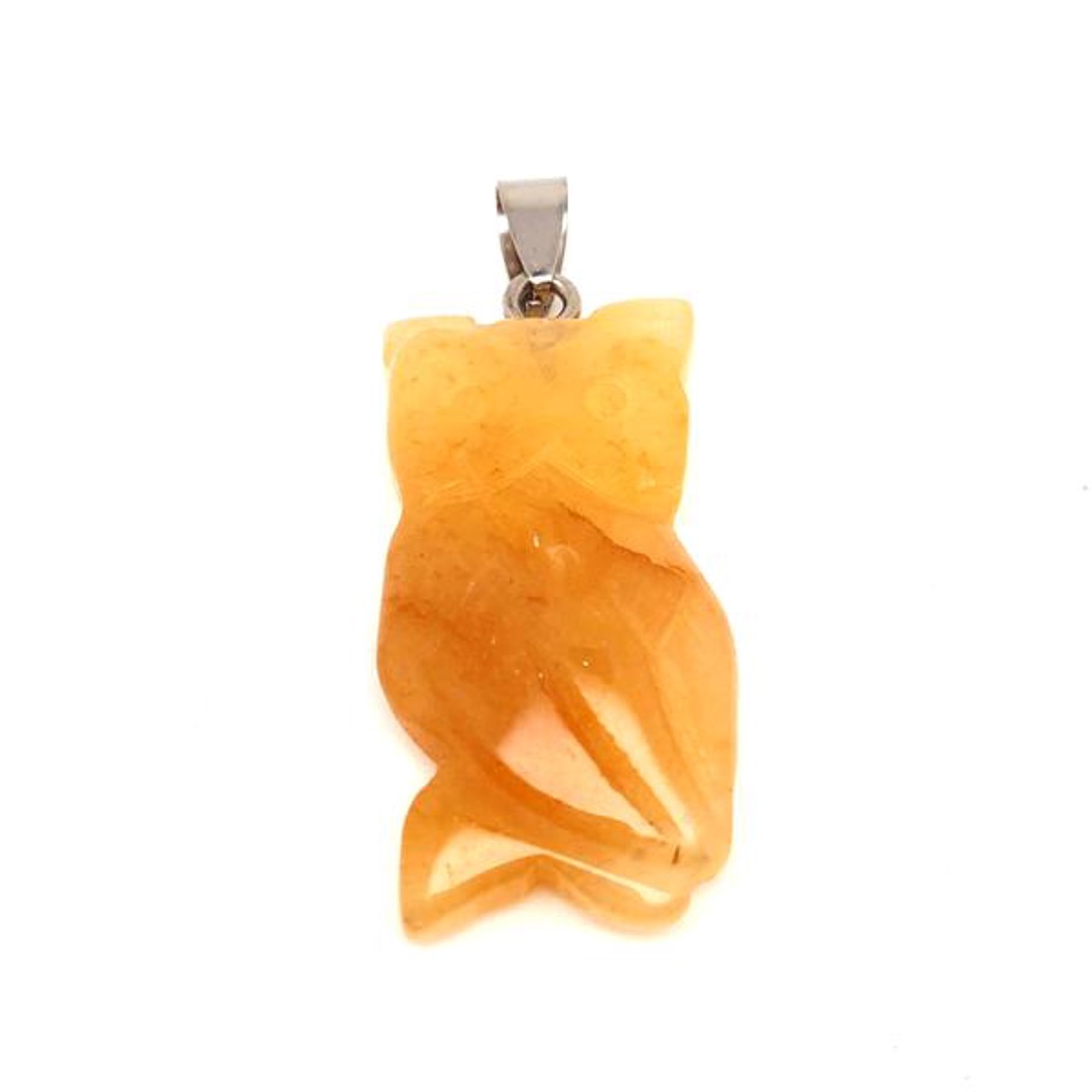 Bagoly medál aventurin barack 2x4cm - ékszer - nyaklánc - medál - Meska.hu Bagoly medál aventurin barack 2x4cm - ékszer - nyaklánc - medál - Meska.hu