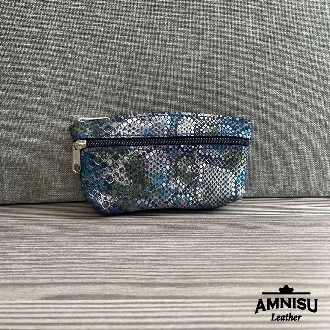 Sötétkék kígyómintás kettő cipzáras kulcstartó - LIMITÁLT B6010 - táska & tok - kulcstartó & táskadísz - kulcstartó - Meska.hu