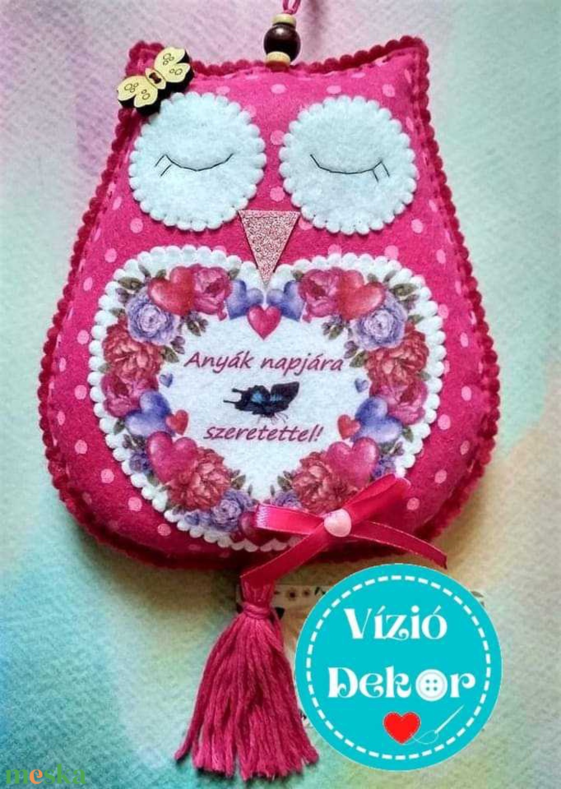 Anyák napi filc bagoly - otthon & életmód - dekoráció - fali és függő dekoráció - falra akasztható dekor - Meska.hu Anyák napi filc bagoly - otthon & életmód - dekoráció - fali és függő dekoráció - falra akasztható dekor - Meska.hu