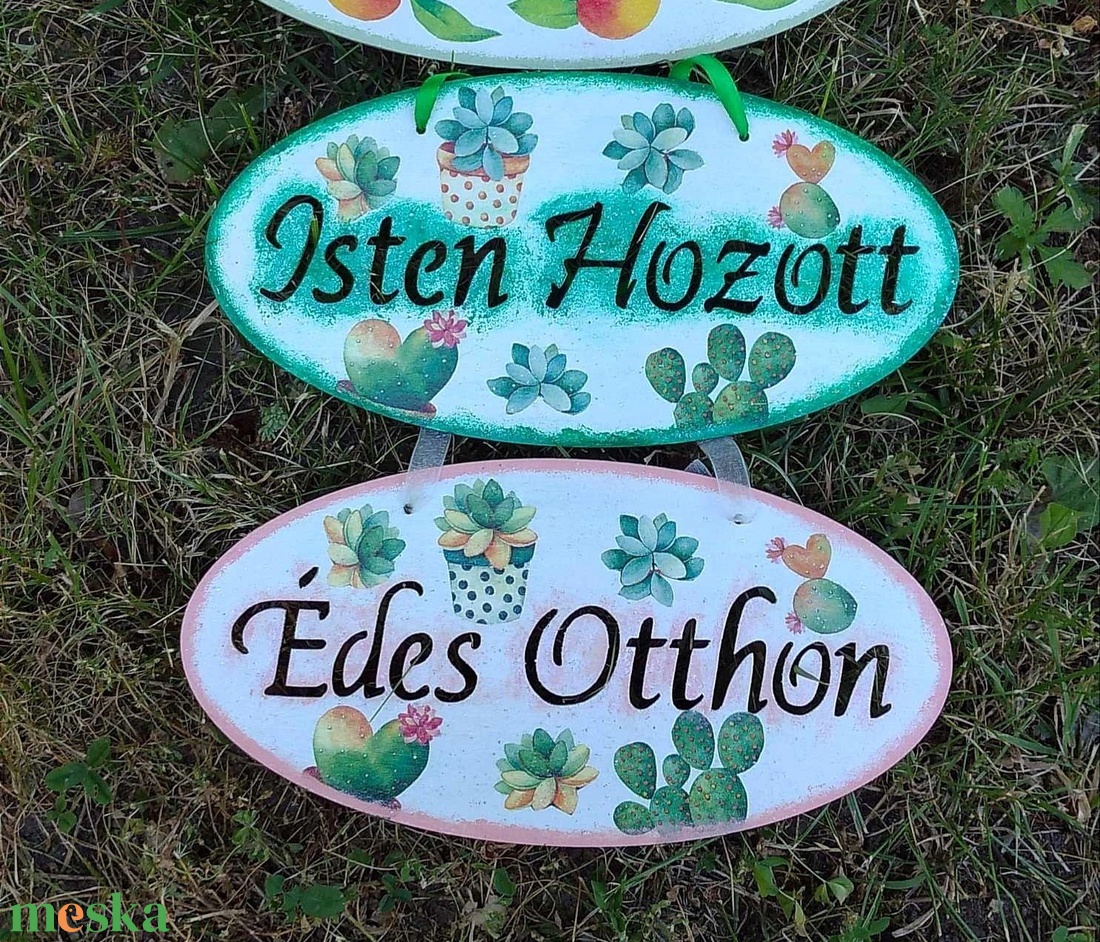 Édes otthon / Isten hozott dekupázsolt tábladíszek többféle - otthon & életmód - dekoráció - ajtó- és ablak dekoráció - ajtótábla - Meska.hu