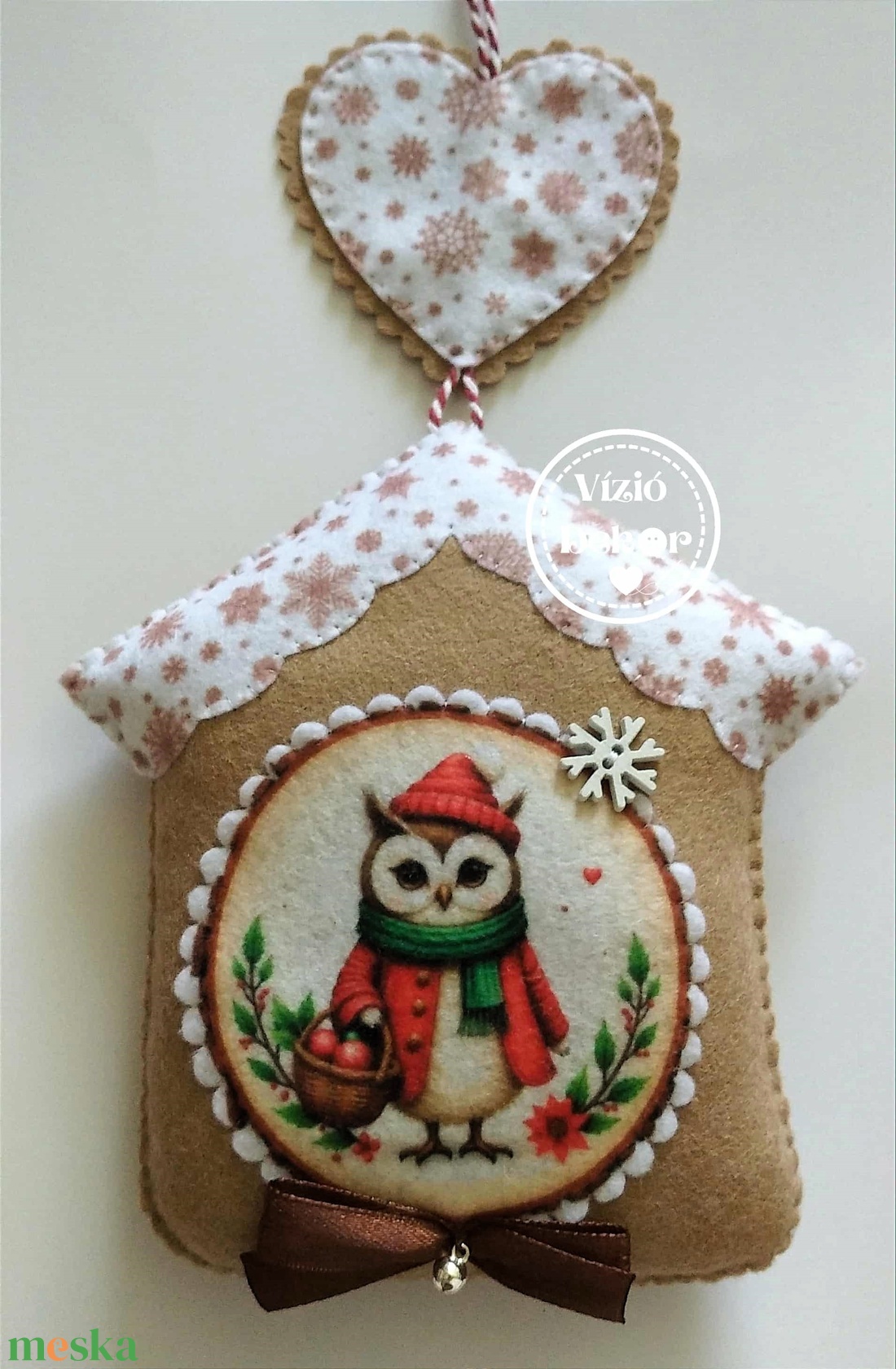 Bagoly házikó téli - karácsony - karácsonyi lakásdekoráció - karácsonyi ajtódíszek - Meska.hu Bagoly házikó téli - karácsony - karácsonyi lakásdekoráció - karácsonyi ajtódíszek - Meska.hu