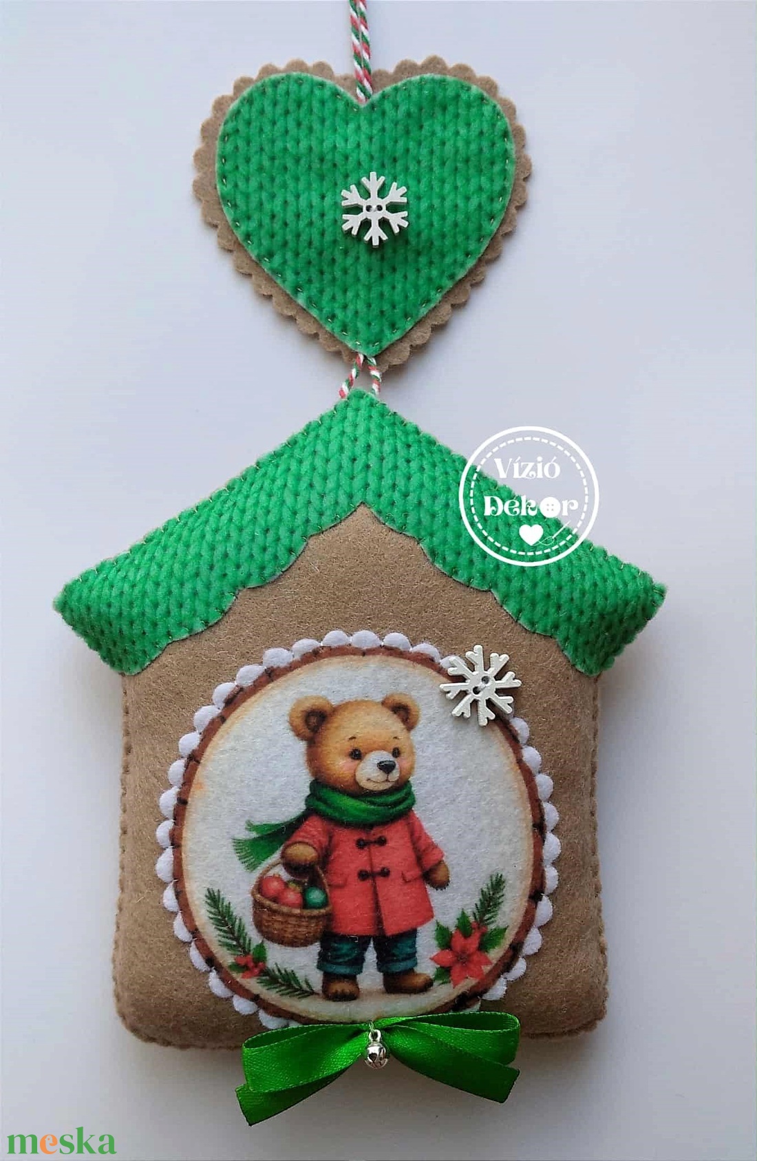Macis házikó téli - karácsony - karácsonyi lakásdekoráció - karácsonyi ajtódíszek - Meska.hu Macis házikó téli - karácsony - karácsonyi lakásdekoráció - karácsonyi ajtódíszek - Meska.hu