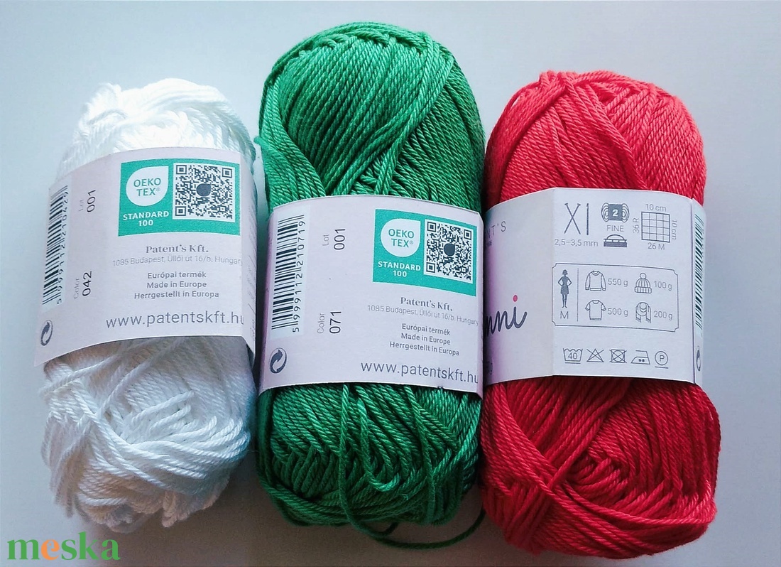 Kokárda horgolt (kitűző alappal a hátulján) - ékszer - kitűző és bross - Meska.hu