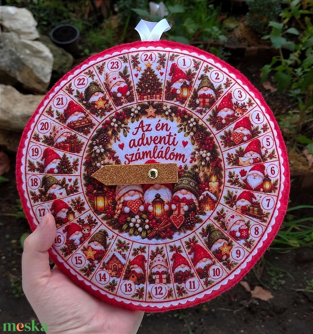Manós adventi számoló / naptár - karácsony - adventi díszek - adventi naptár - Meska.hu