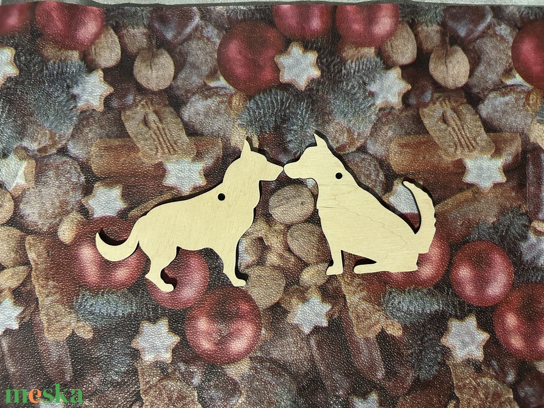 Egyedi kutyás fa karácsonyfadísz szett  kedvenc kutyusod ihlette - 3db - akár névvel is kérhető - karácsony - karácsonyi lakásdekoráció - karácsonyfadíszek - Meska.hu