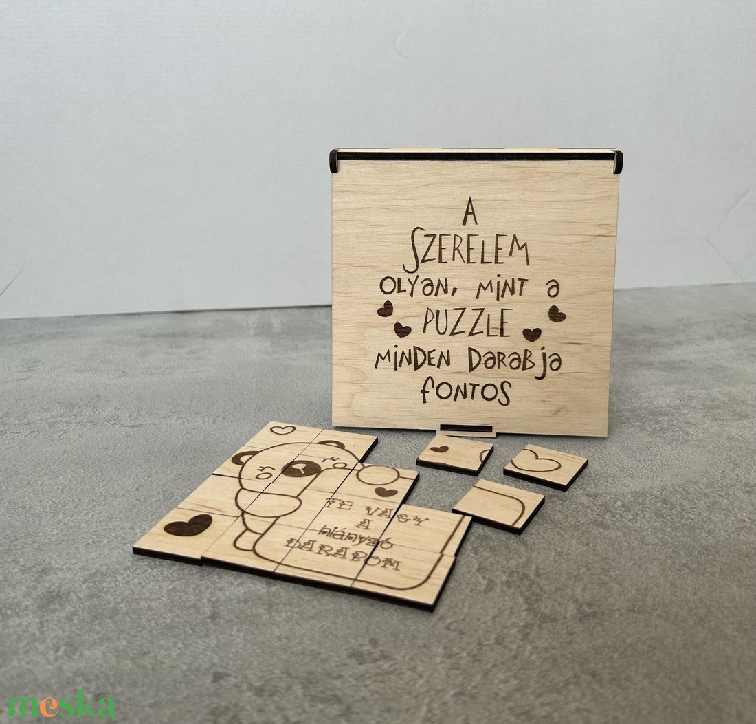Személyre szabható - szívhezszóló szerelmes puzzle és doboz - játék & sport - puzzle - forma puzzle - Meska.hu