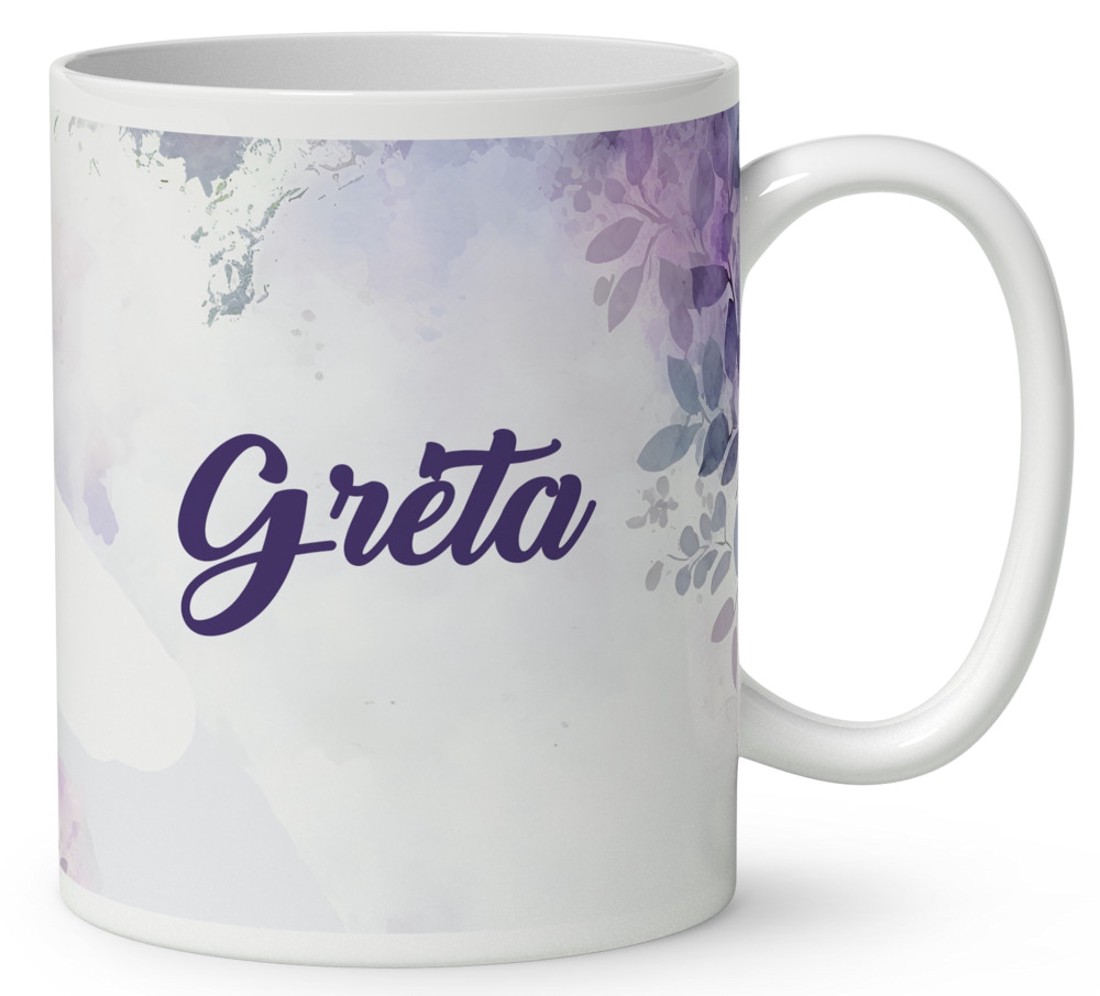 Névvel kérhető - Cuki fekvő levendulás manólány mintás bögre - otthon & életmód - konyhafelszerelés, tálalás - tálalás - bögre & csésze - Meska.hu