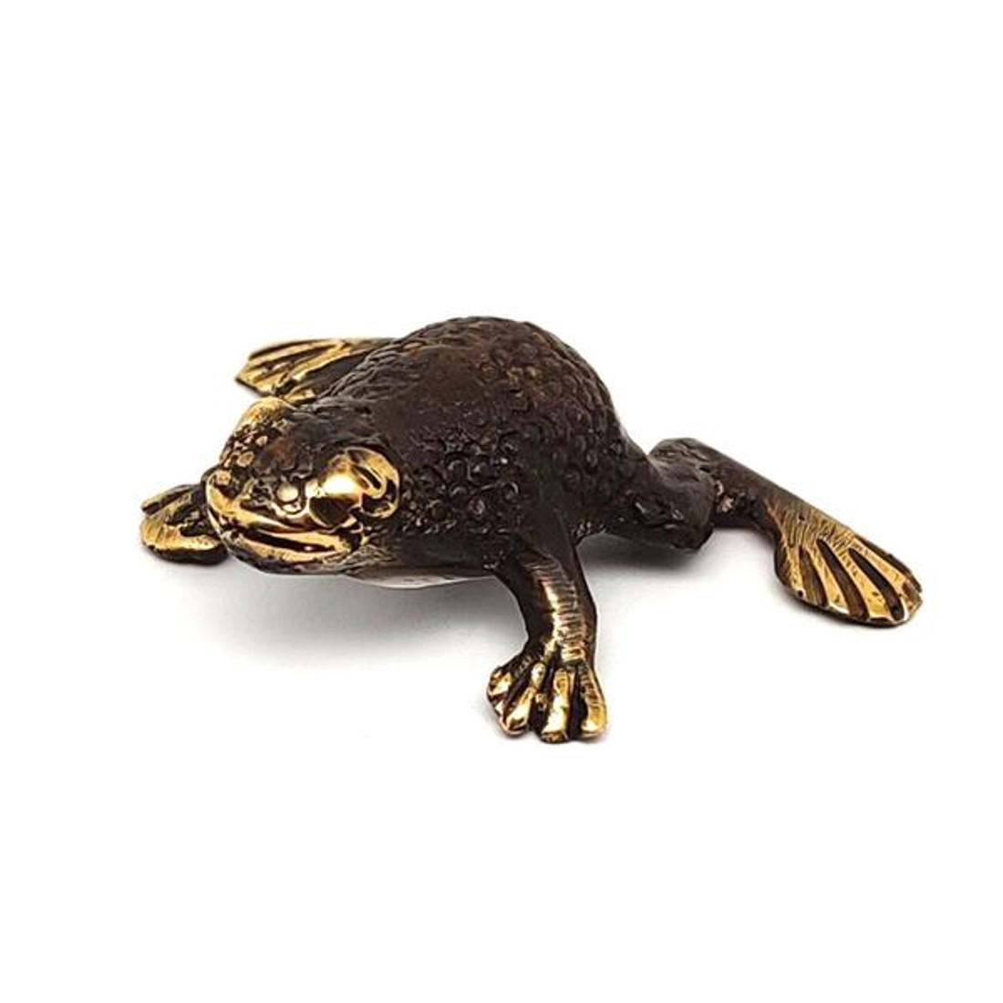 Réz figura béka óarany 1,5x5cm - otthon & életmód - dekoráció - spiritualitás - Meska.hu