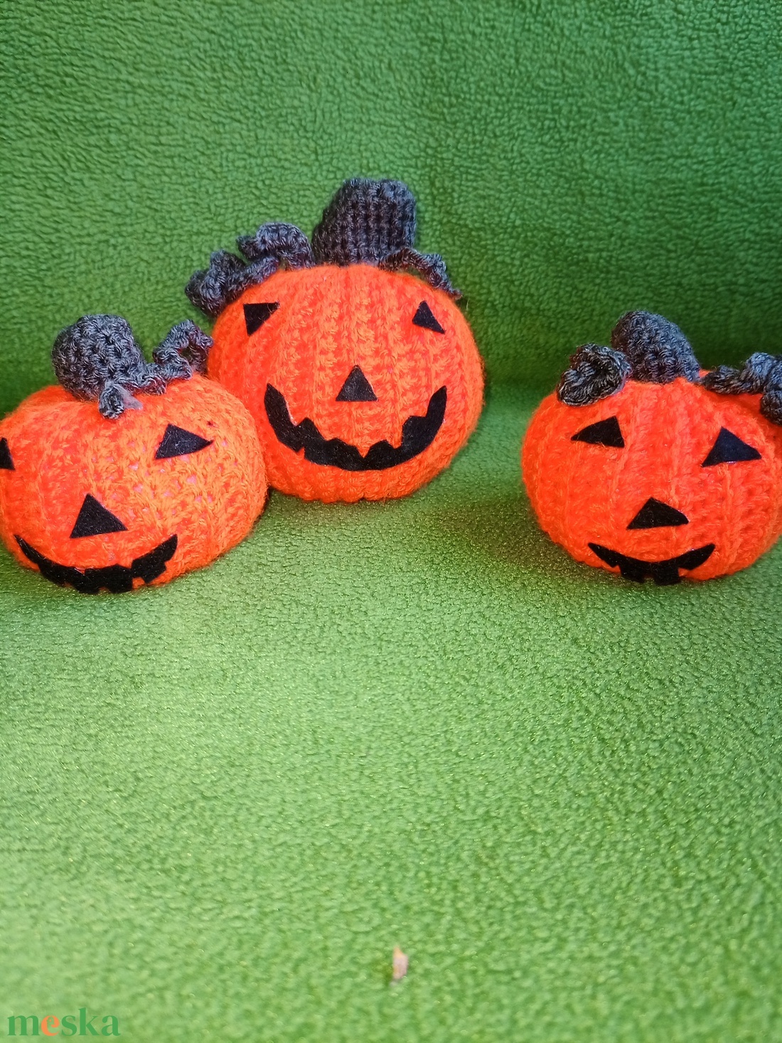 Vidám Halloween tökök - otthon & életmód - dekoráció - halloween - halloweeni dekoráció - Meska.hu