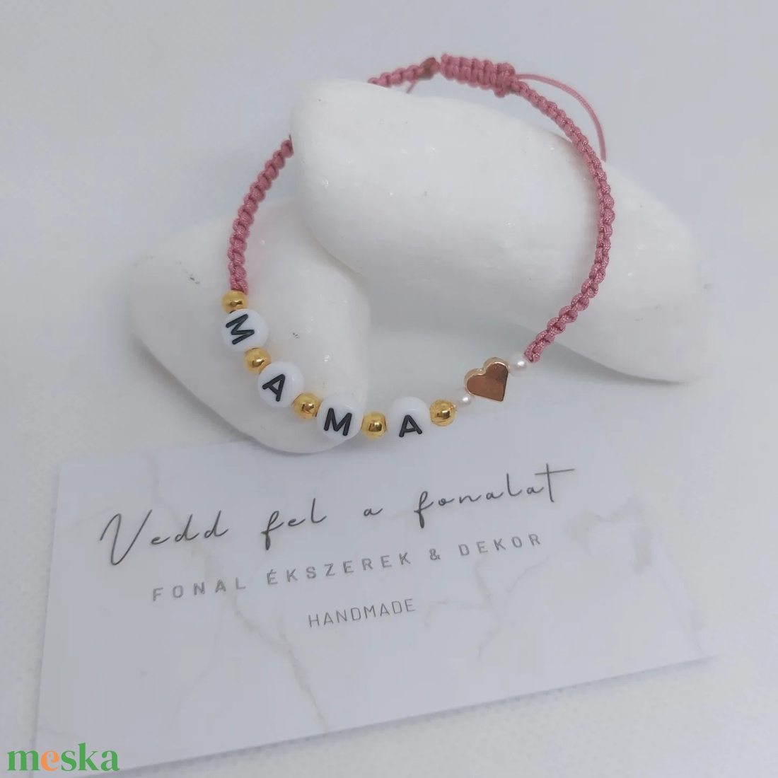 Mama feliratos fonalkarkötő - ékszer - karkötő - fonott karkötő - Meska.hu Mama feliratos fonalkarkötő - ékszer - karkötő - fonott karkötő - Meska.hu
