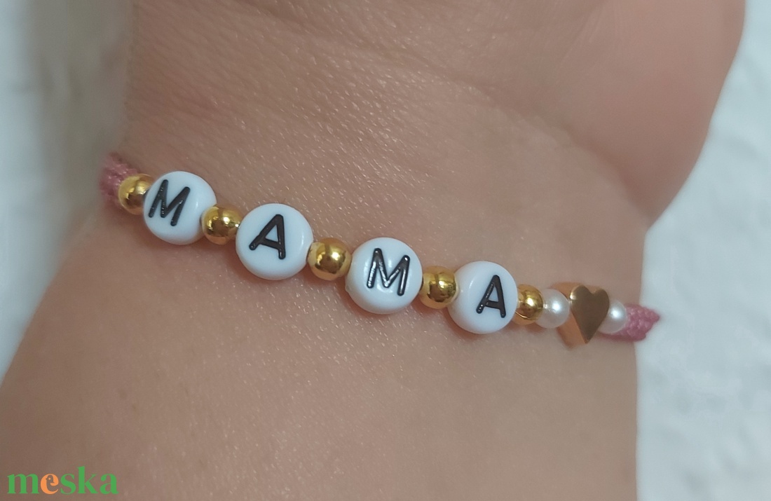 Mama feliratos fonalkarkötő - ékszer - karkötő - fonott karkötő - Meska.hu Mama feliratos fonalkarkötő - ékszer - karkötő - fonott karkötő - Meska.hu