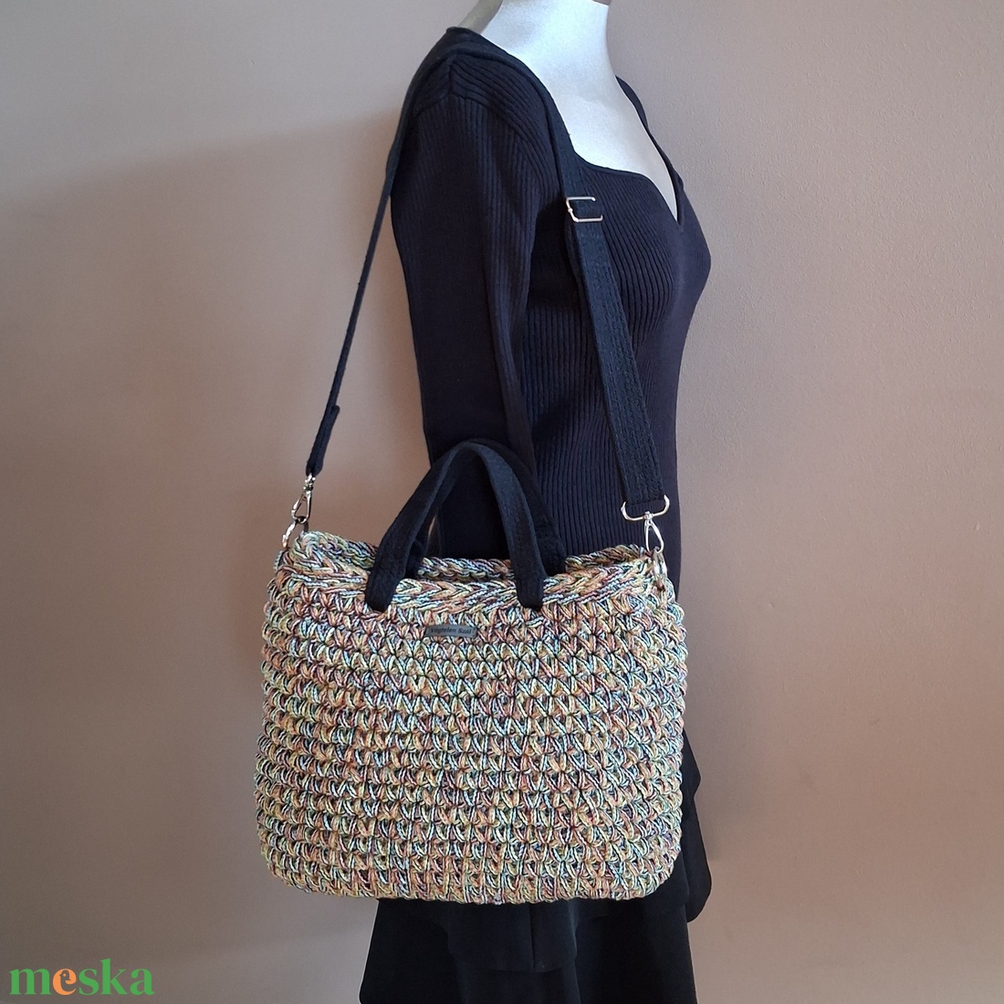 Horgolt táska  - táska & tok - kézitáska & válltáska - nagy pakolós táska - Meska.hu