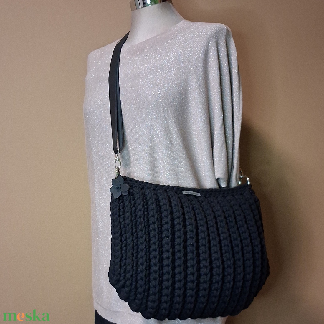 Horgolt táska  - táska & tok - kézitáska & válltáska - nagy pakolós táska - Meska.hu