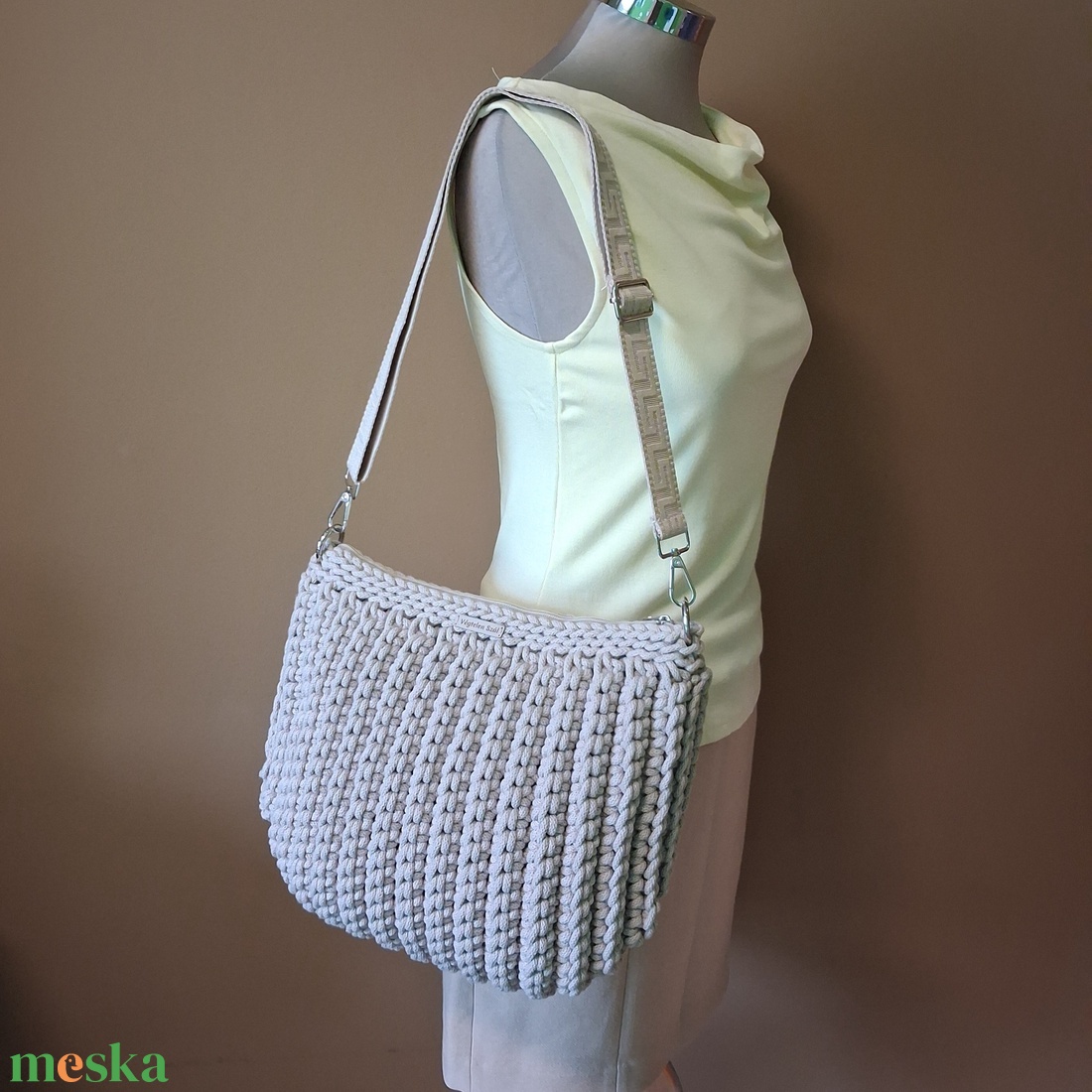 Horgolt táska  - táska & tok - kézitáska & válltáska - nagy pakolós táska - Meska.hu