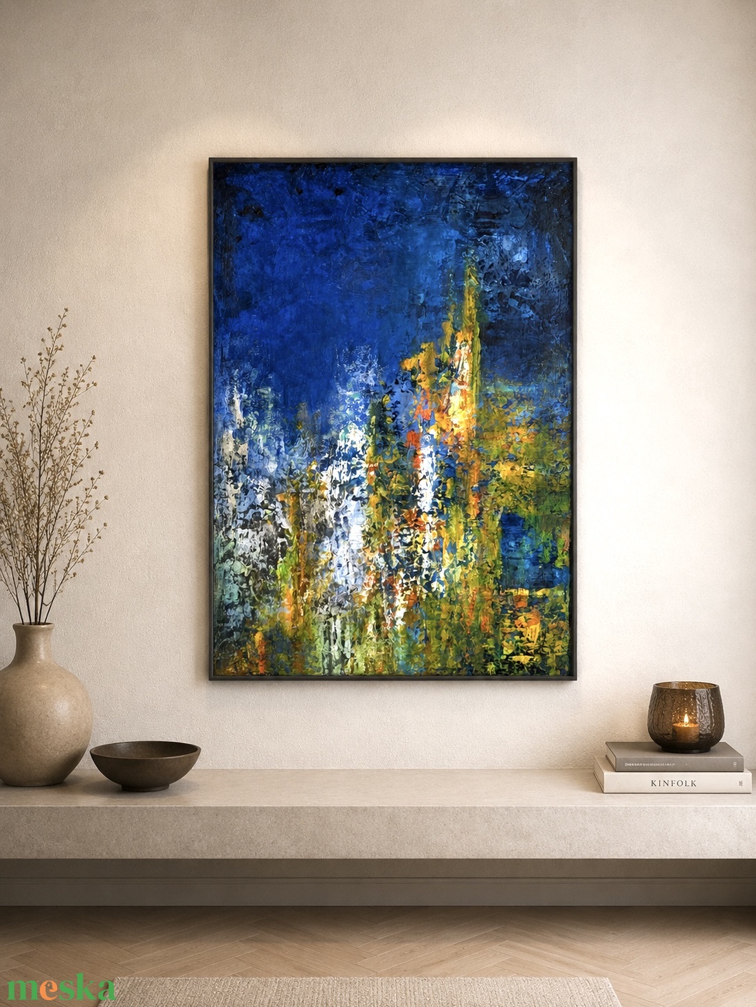 Lüktető éjszaka - Akril festmény 50x70 cm - művészet - festmény - akril - Meska.hu