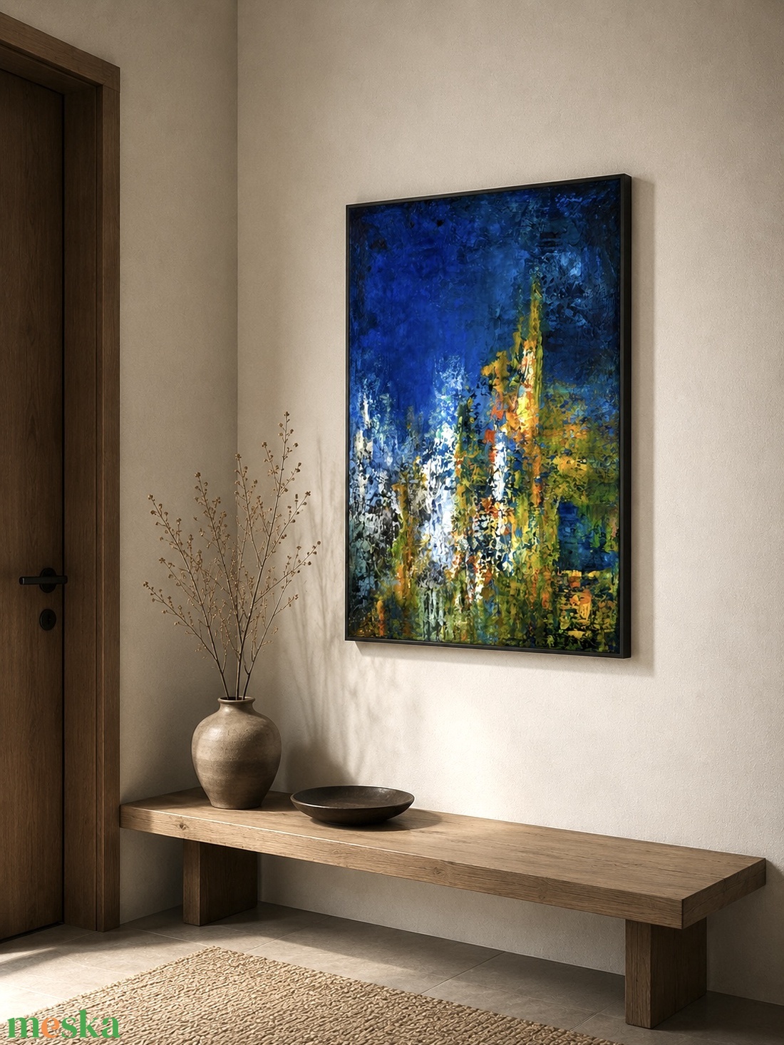 Lüktető éjszaka - Akril festmény 50x70 cm - művészet - festmény - akril - Meska.hu