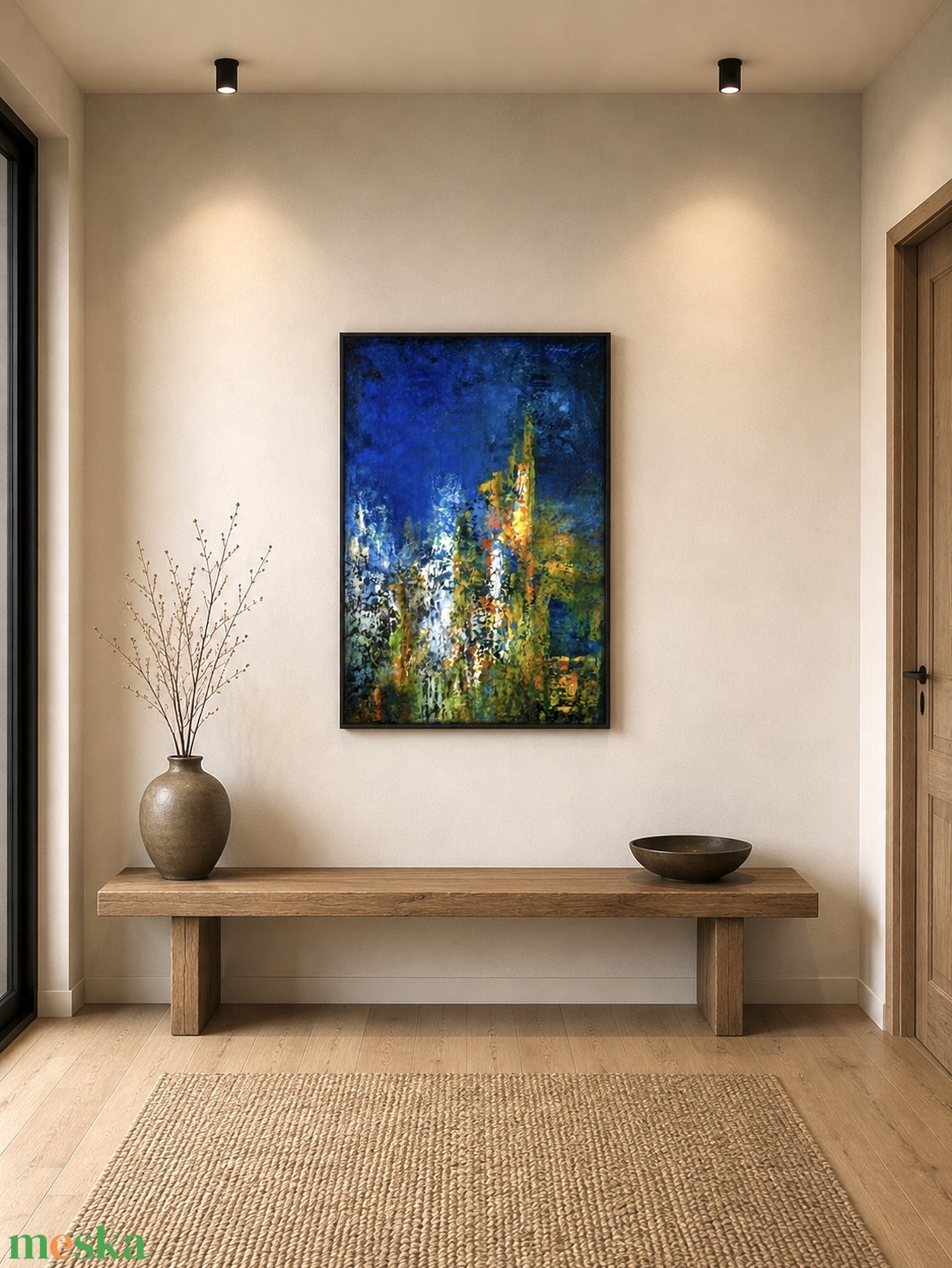 Lüktető éjszaka - Akril festmény 50x70 cm - művészet - festmény - akril - Meska.hu