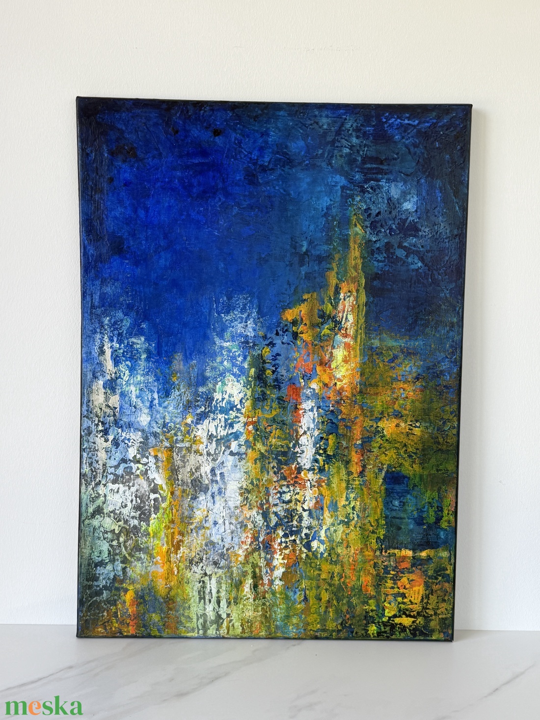 Lüktető éjszaka - Akril festmény 50x70 cm - művészet - festmény - akril - Meska.hu