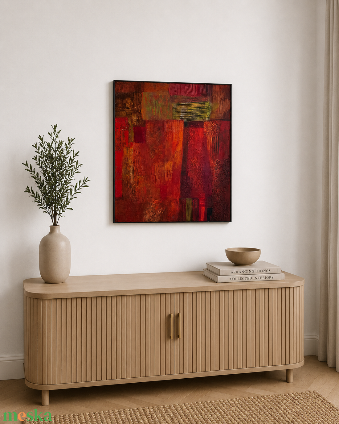 Bíbor harmónia - Akril festmény vásznon, 50x60 cm - művészet - festmény - akril - Meska.hu