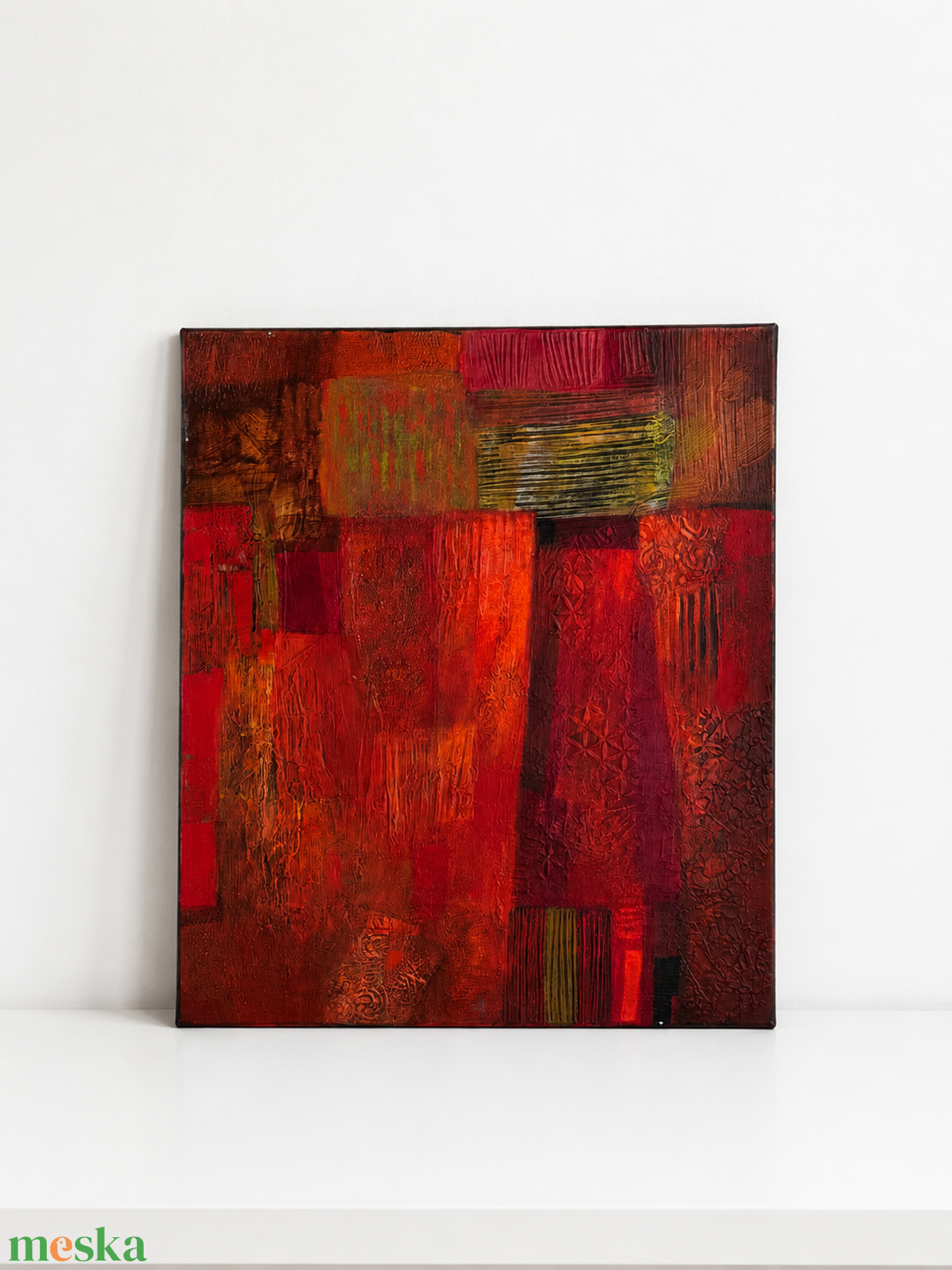 Bíbor harmónia - Akril festmény vásznon, 50x60 cm - művészet - festmény - akril - Meska.hu