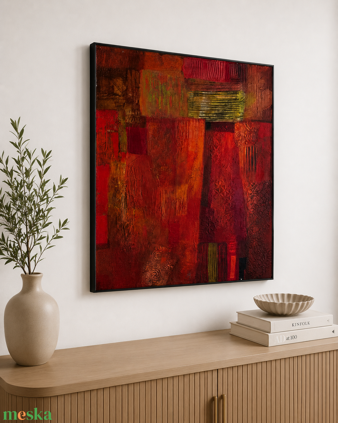 Bíbor harmónia - Akril festmény vásznon, 50x60 cm - művészet - festmény - akril - Meska.hu