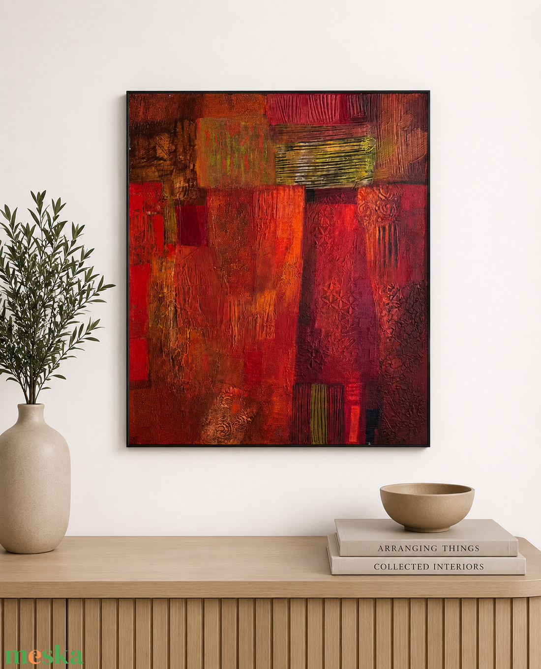Bíbor harmónia - Akril festmény vásznon, 50x60 cm - művészet - festmény - akril - Meska.hu