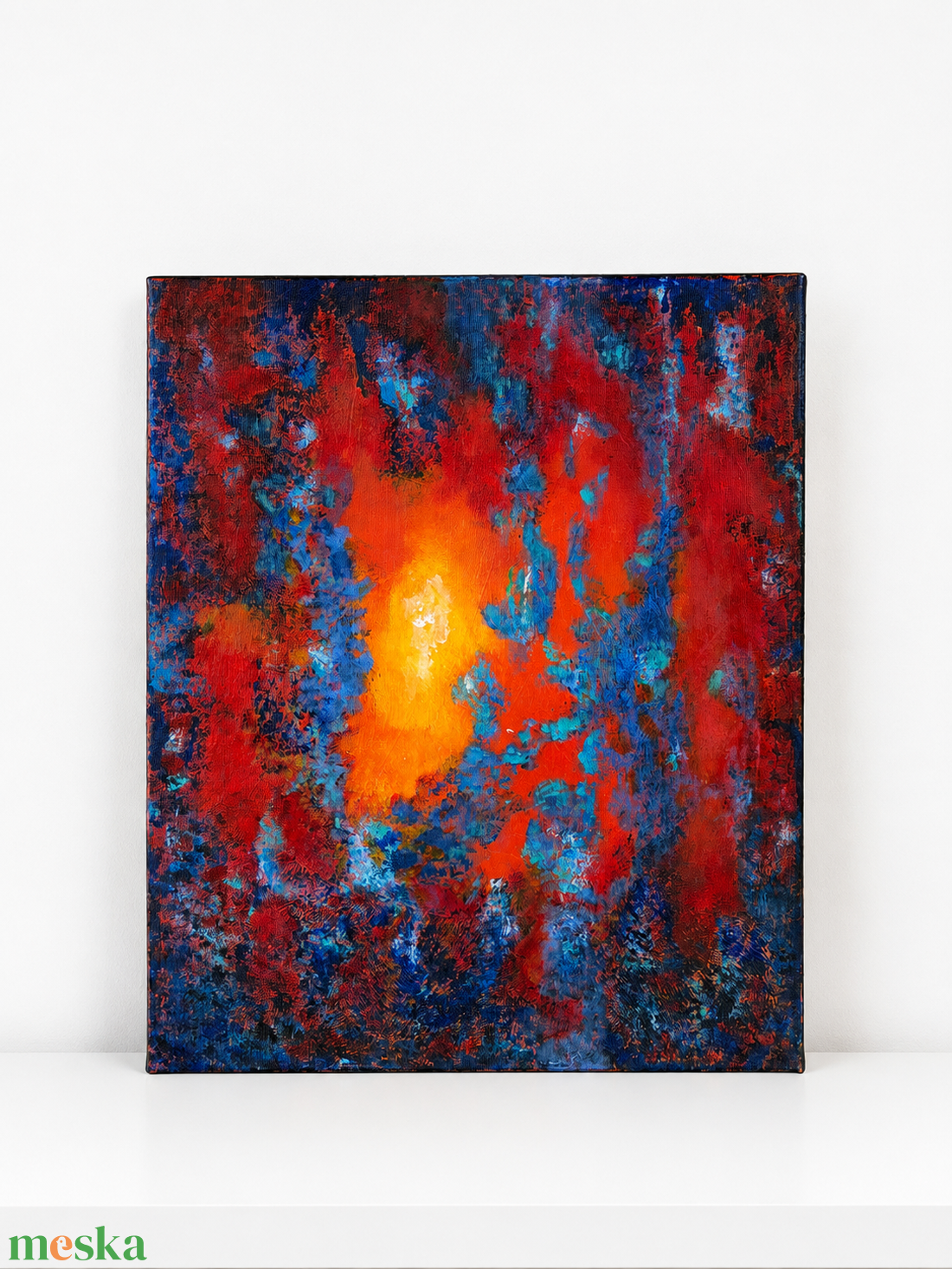 Tűzmag - Akril festmény vásznon, 40x50 cm - művészet - festmény - akril - Meska.hu