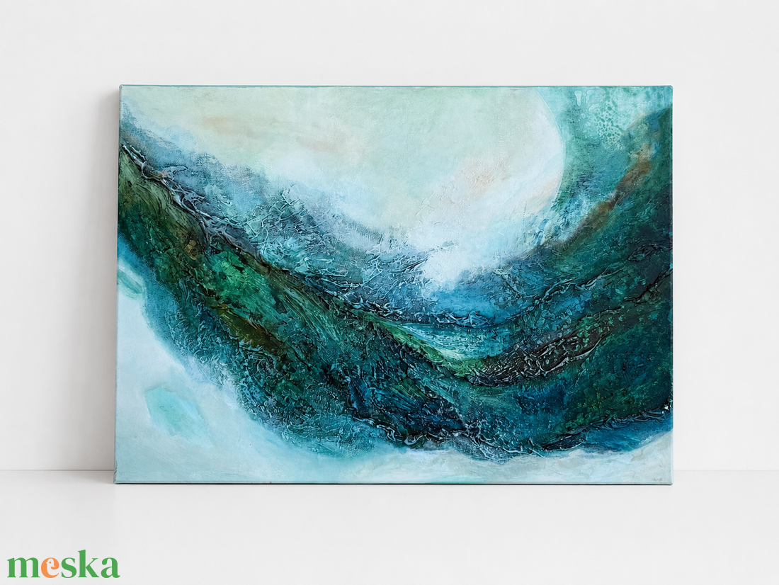 Áramlás - Akril festmény vásznon, 50x70 cm - művészet - festmény - akril - Meska.hu