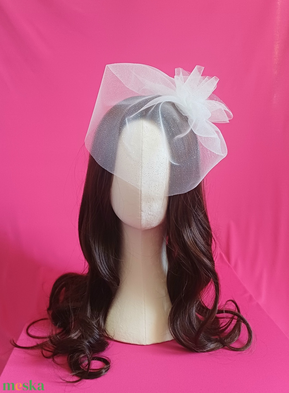  Csillogós fátyol - esküvő - kiegészítők - fátyol - Meska.hu