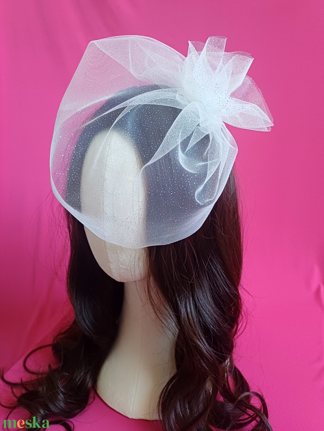  Csillogós fátyol - esküvő - kiegészítők - fátyol - Meska.hu