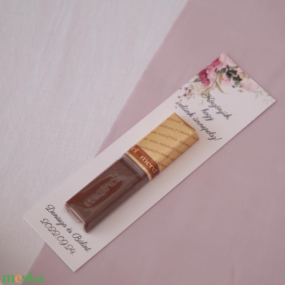 Csokoládé köszönetajándék I Merci - esküvő - emlék & ajándék - köszönőajándék - Meska.hu