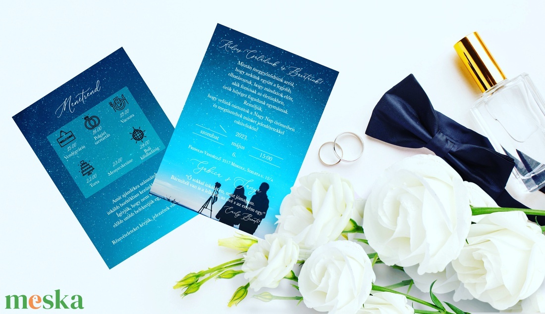 Égbolt szerelmesei esküvői meghívó - esküvő - meghívó & kártya - meghívó - Meska.hu