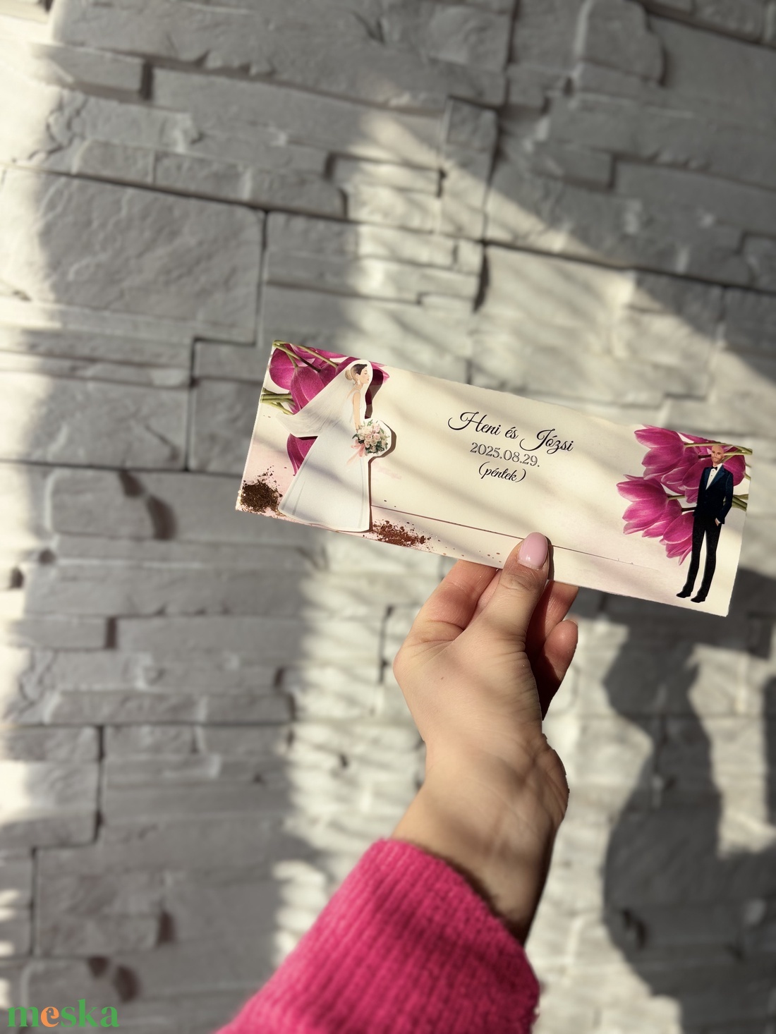 Különleges kihúzható (puszis) esküvői meghívó pink tulipános - esküvő - meghívó & kártya - meghívó - Meska.hu Különleges kihúzható (puszis) esküvői meghívó pink tulipános - esküvő - meghívó & kártya - meghívó - Meska.hu