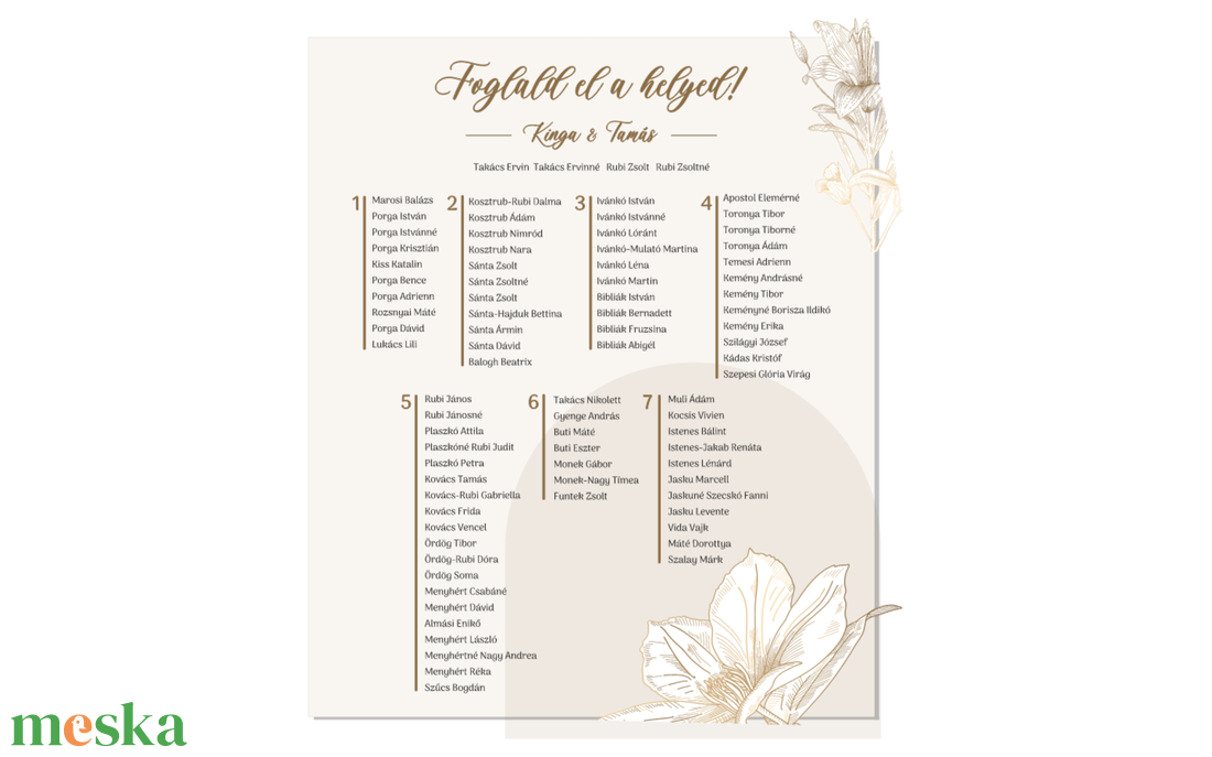 Lenyűgöző, elegáns ültetésrend! � - esküvő - dekoráció - tábla & jelzés - Meska.hu