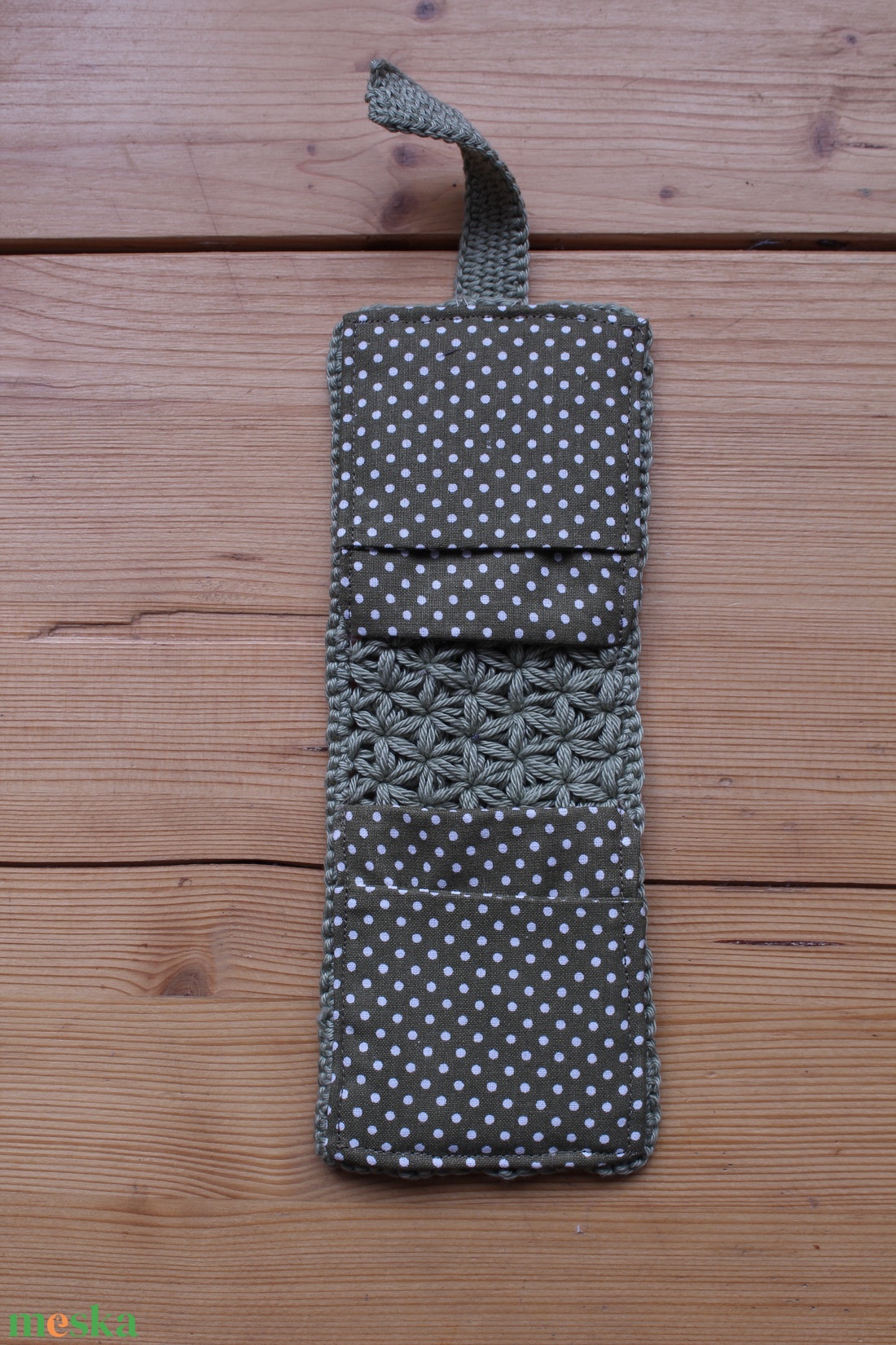 Horgolt (s varrott) irattartó #1 - táska & tok - pénztárca & más tok - kártyatartó & irattartó - Meska.hu