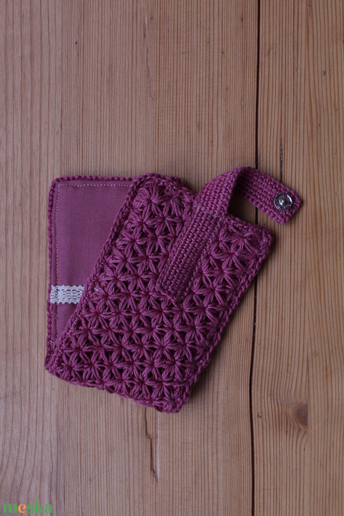 Horgolt (s varrott) irattartó #2 - táska & tok - pénztárca & más tok - kártyatartó & irattartó - Meska.hu