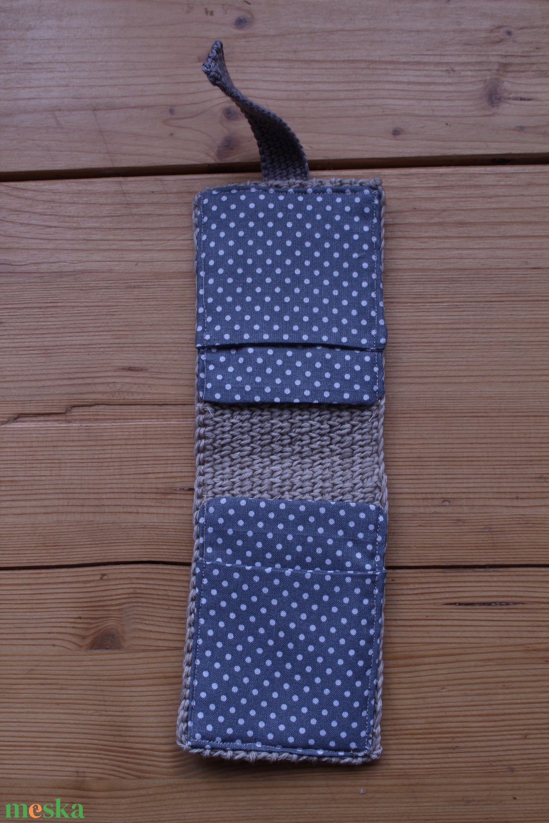 Horgolt (s varrott) irattartó #4 - táska & tok - pénztárca & más tok - kártyatartó & irattartó - Meska.hu