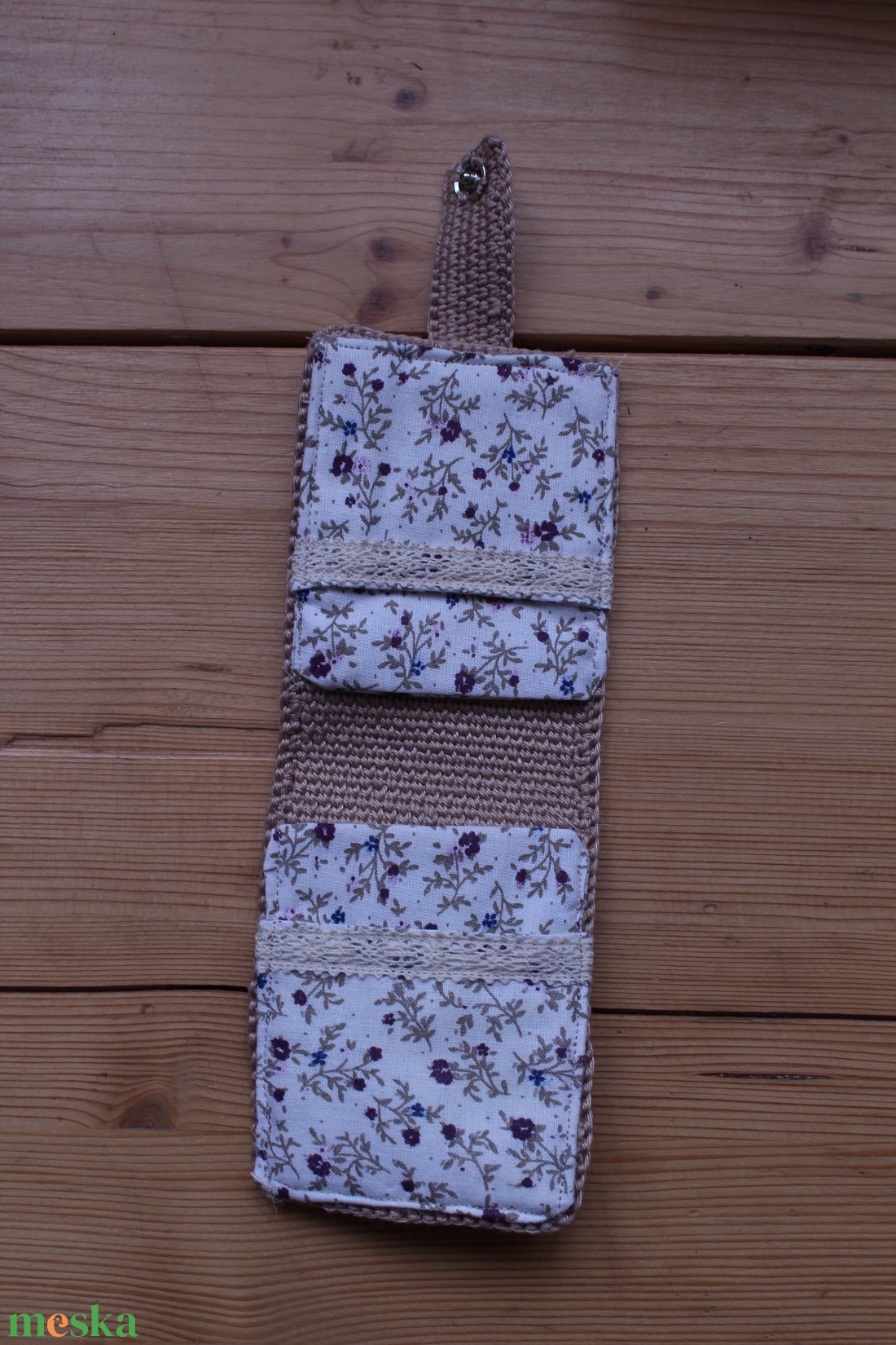 Horgolt (s varrott) irattartó #6 - táska & tok - pénztárca & más tok - kártyatartó & irattartó - Meska.hu