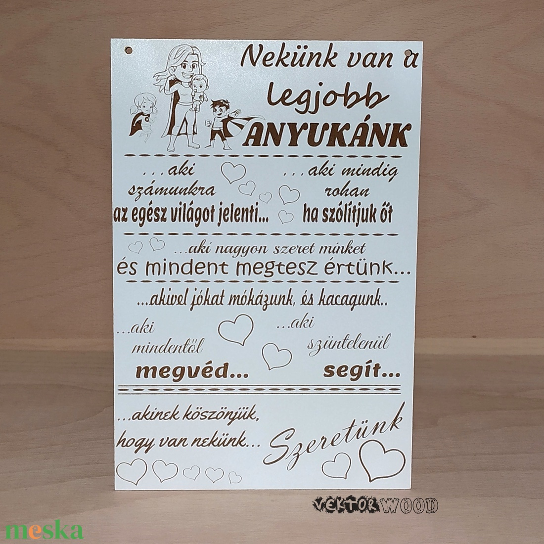 nekünk van a legjobb anyukánk tábla - otthon & lakás - dekoráció - kép & falikép - táblakép - Meska.hu