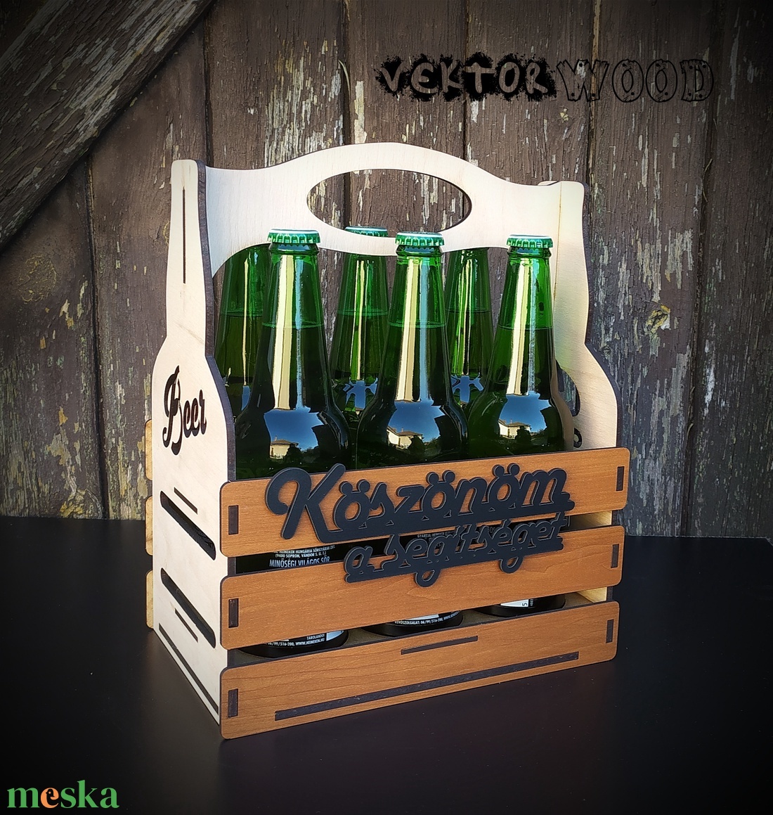 Fa sörösrekesz - szépségápolás - egészségmegőrzési kellékek - Meska.hu