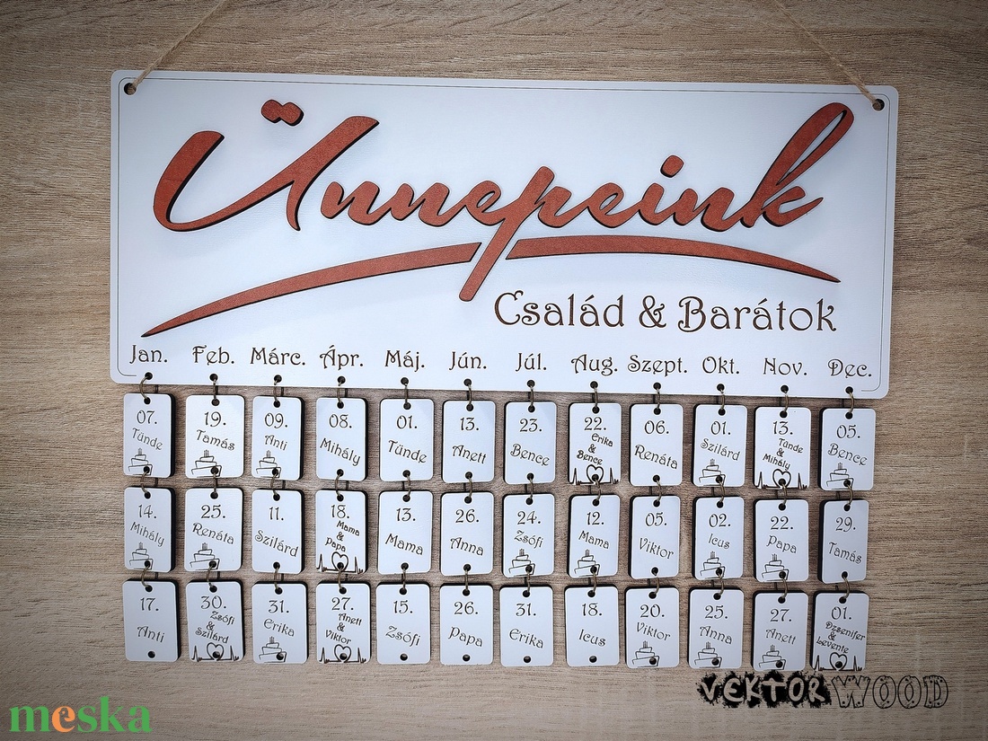 Családi öröknaptár - otthon & életmód - dekoráció - fali és függő dekoráció - falinaptár & öröknaptár - Meska.hu Családi öröknaptár - otthon & életmód - dekoráció - fali és függő dekoráció - falinaptár & öröknaptár - Meska.hu