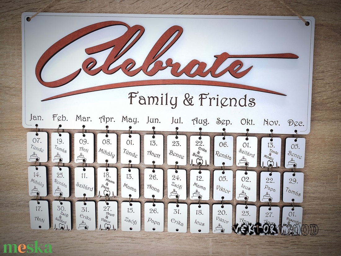 Celebrate Családi öröknaptár - otthon & életmód - dekoráció - fali és függő dekoráció - falinaptár & öröknaptár - Meska.hu Celebrate Családi öröknaptár - otthon & életmód - dekoráció - fali és függő dekoráció - falinaptár & öröknaptár - Meska.hu