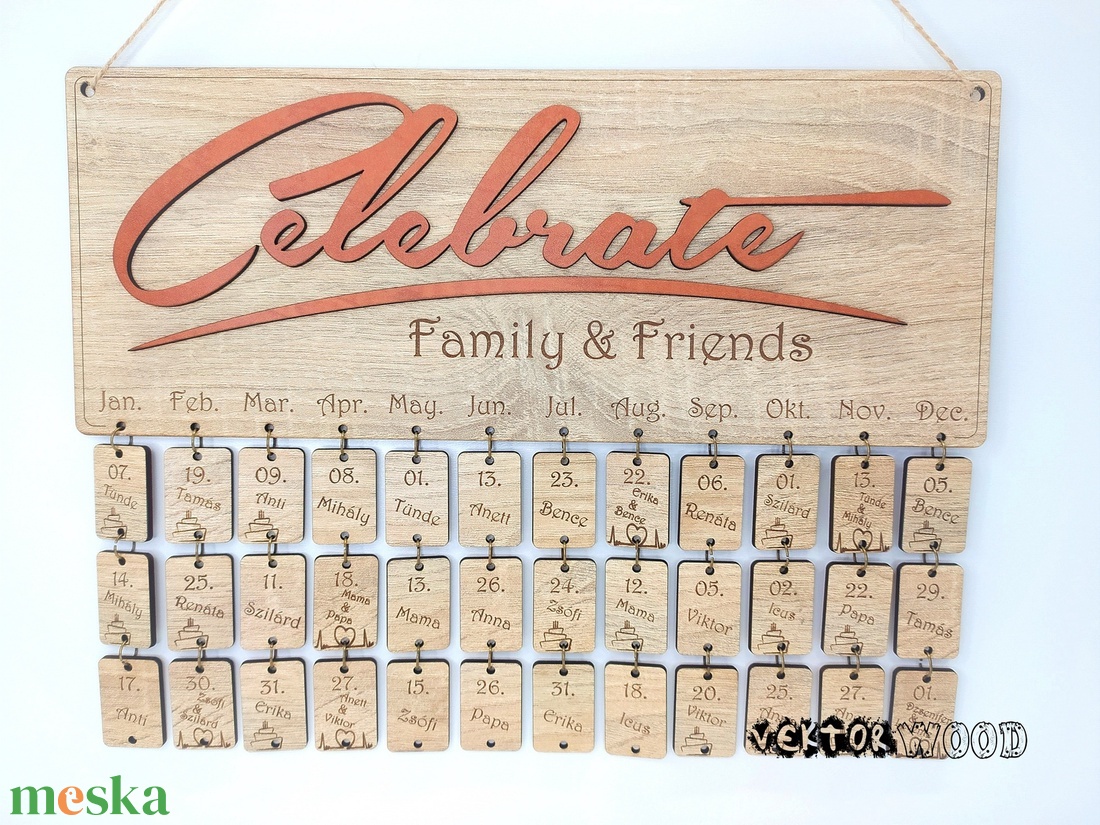 Celebrate Családi öröknaptár - otthon & életmód - dekoráció - fali és függő dekoráció - falinaptár & öröknaptár - Meska.hu Celebrate Családi öröknaptár - otthon & életmód - dekoráció - fali és függő dekoráció - falinaptár & öröknaptár - Meska.hu