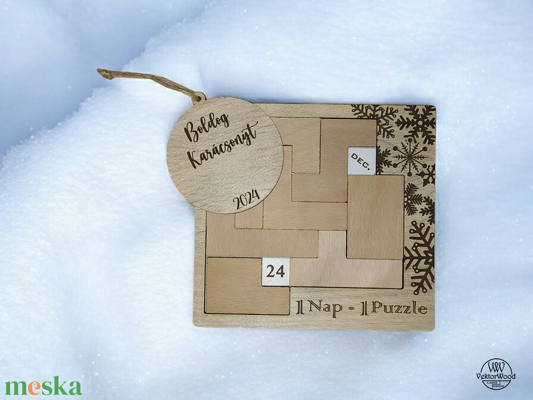 1Nap-1Puzzle, Karácsonyi kiadás - játék & sport - készségfejlesztő és logikai játék - logikai játékok - Meska.hu 1Nap-1Puzzle, Karácsonyi kiadás - játék & sport - készségfejlesztő és logikai játék - logikai játékok - Meska.hu