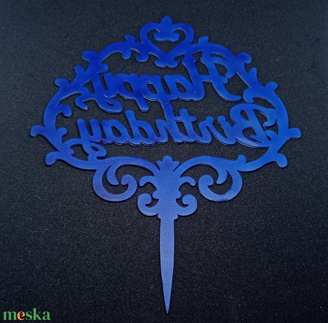 Happy Birthday - tortadísz - otthon & életmód - konyhafelszerelés, tálalás - sütés, főzés - sütidísz - Meska.hu