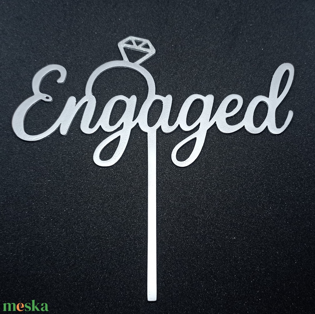 Engaged - eljegyzési tortadísz - esküvő - dekoráció - sütidísz - Meska.hu Engaged - eljegyzési tortadísz - esküvő - dekoráció - sütidísz - Meska.hu