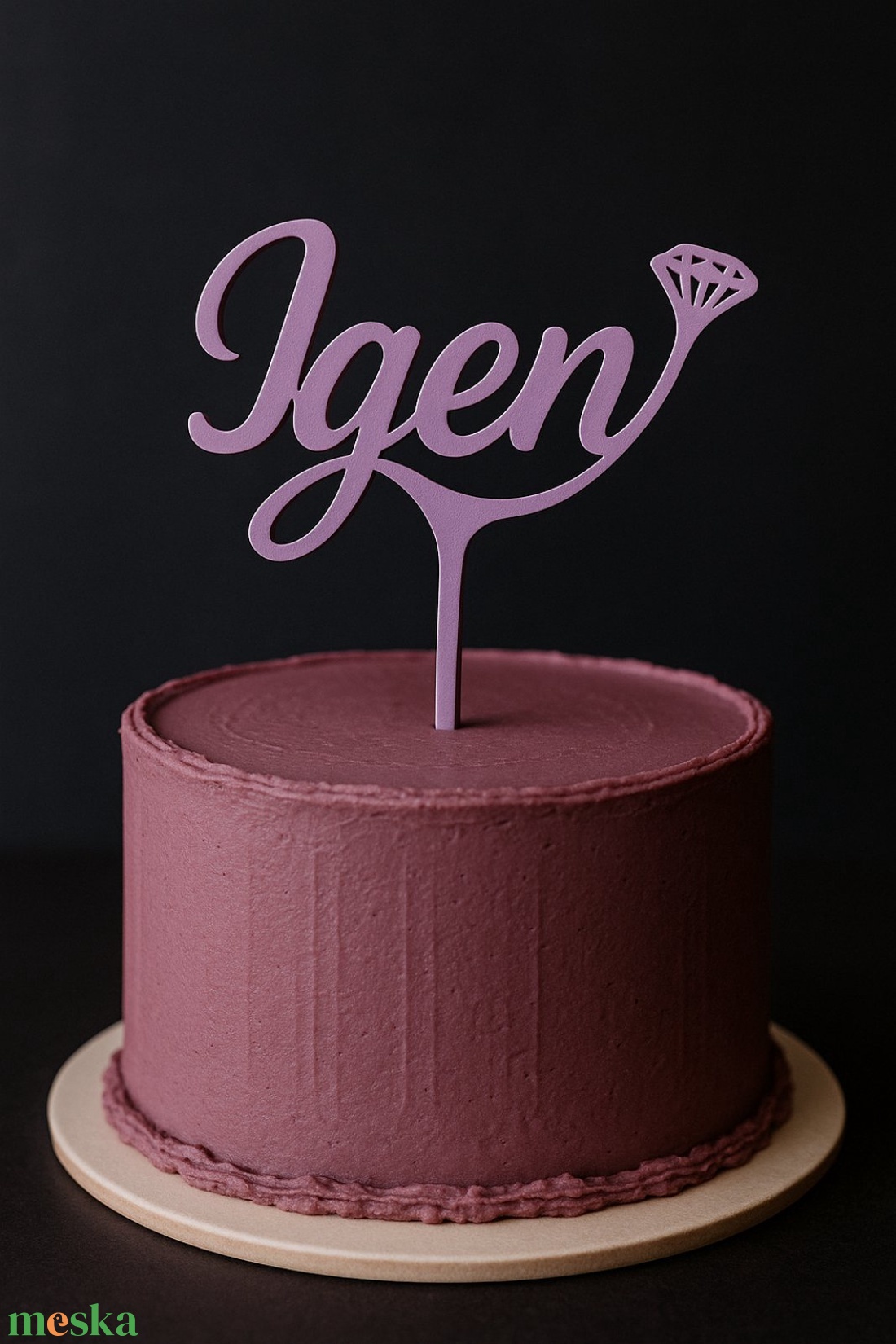 Igen feliratú tortabeszúró eljegyzéshez - esküvő - dekoráció - sütidísz - Meska.hu