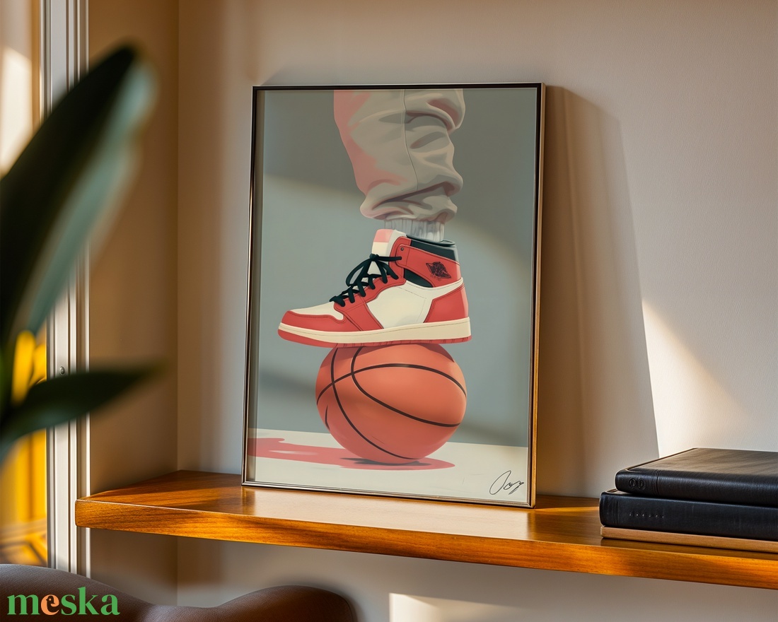 Sneaker és Kosárlabda Digitális Illusztráció  - otthon & életmód - dekoráció - kép & falikép - poszter - Meska.hu
