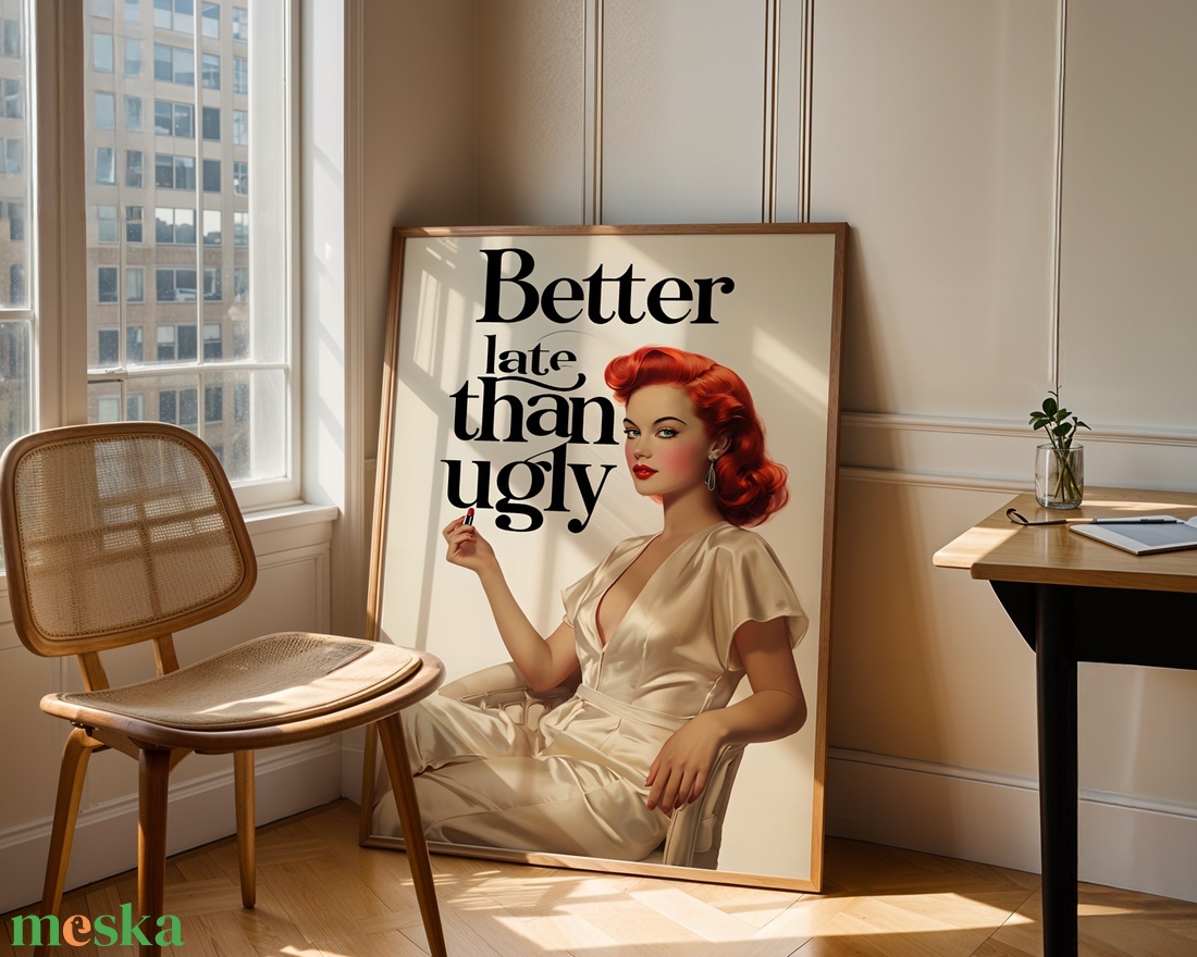 Better Late Than Ugly - Digitális Letöltés - otthon & életmód - dekoráció - kép & falikép - poszter - Meska.hu